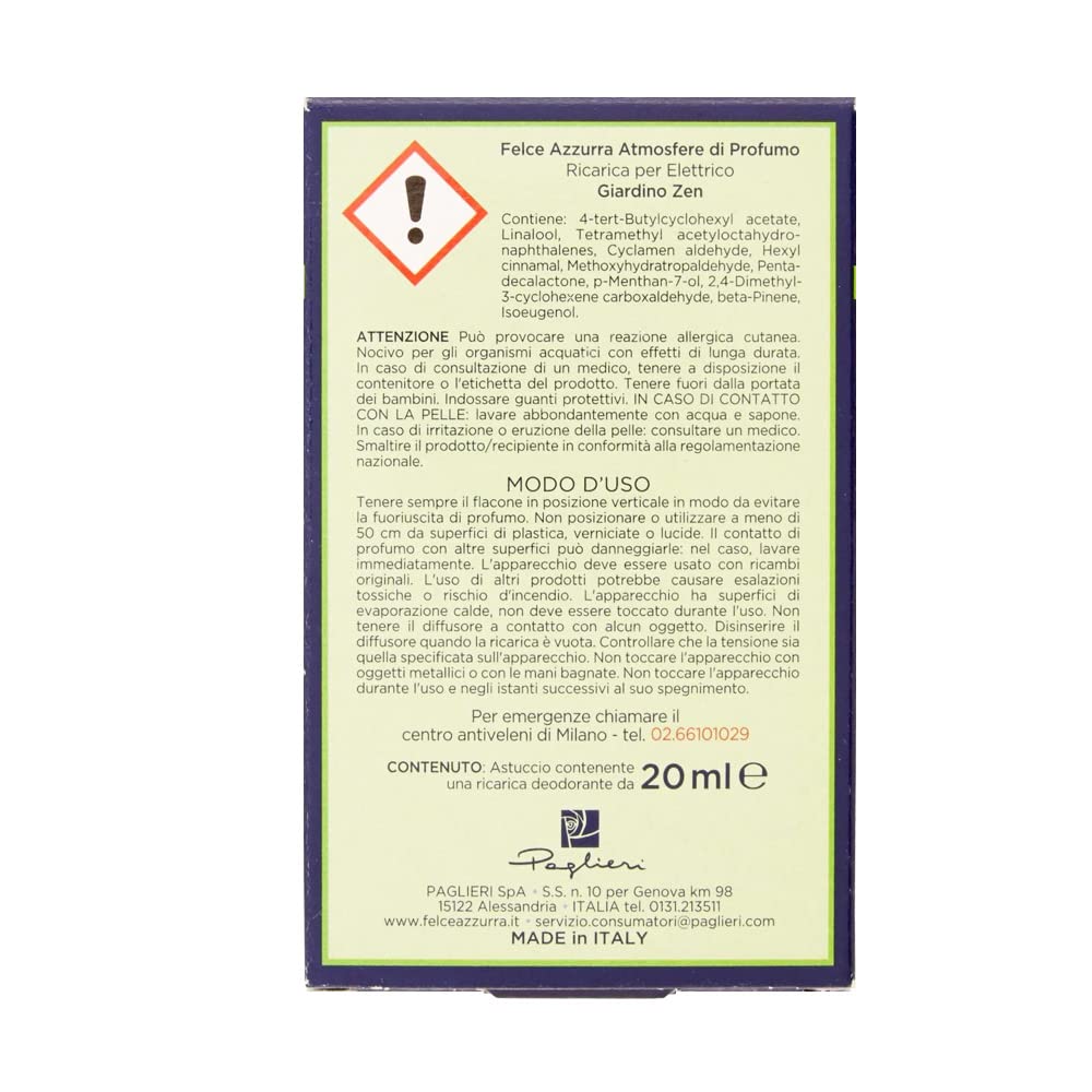 6 X Felce Azzurra Aria Casa Giardino Zen refil Raumer Deodorante Ricarica per Diffusore 20ml