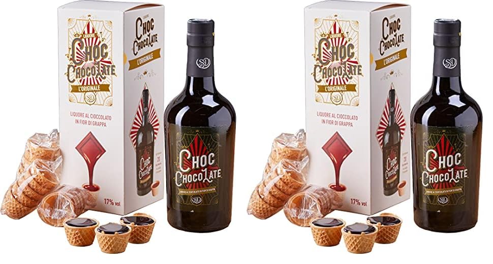 SD Choc Chocolate liquore al cioccolato in astuccio con cialde - 500 ml