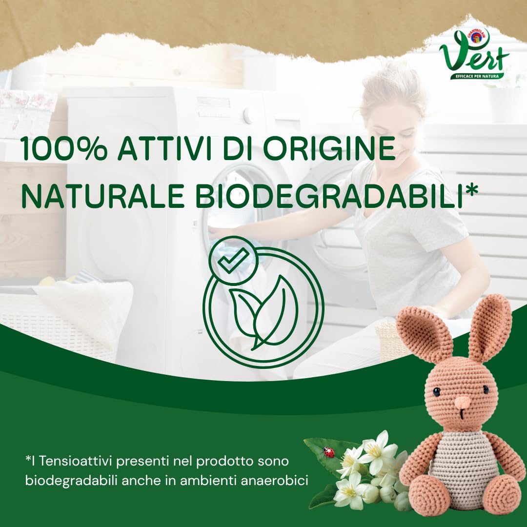 Chanteclair Vert - Ecodetergente Capi Delicati Bebè, Talco, 750 ml, 1 pezzo