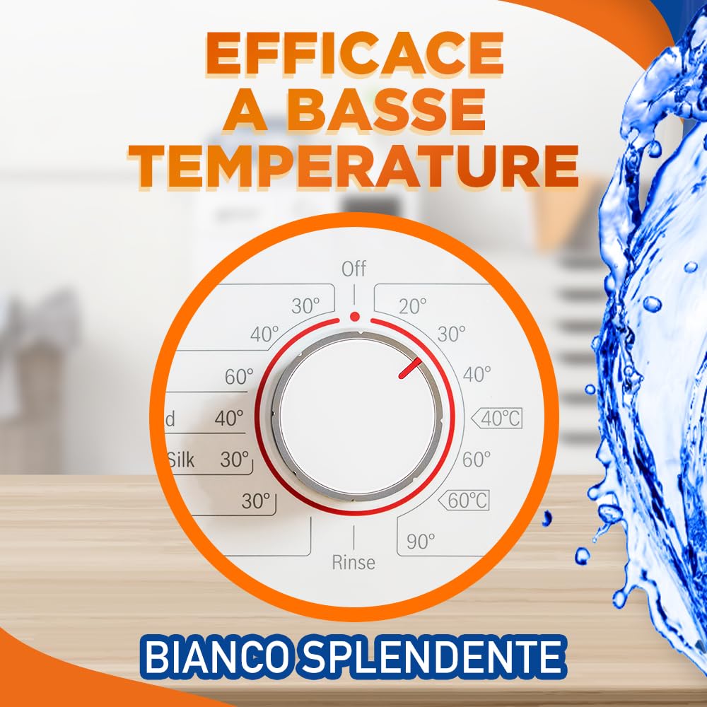 Sole Detersivo Lavatrice Bianco splendente 145 Lavaggi, (5x29), Formula igienizzante, Detersivo Lavatrice Liquido Bianco Splendente, rimuove le macchie a basse temperature