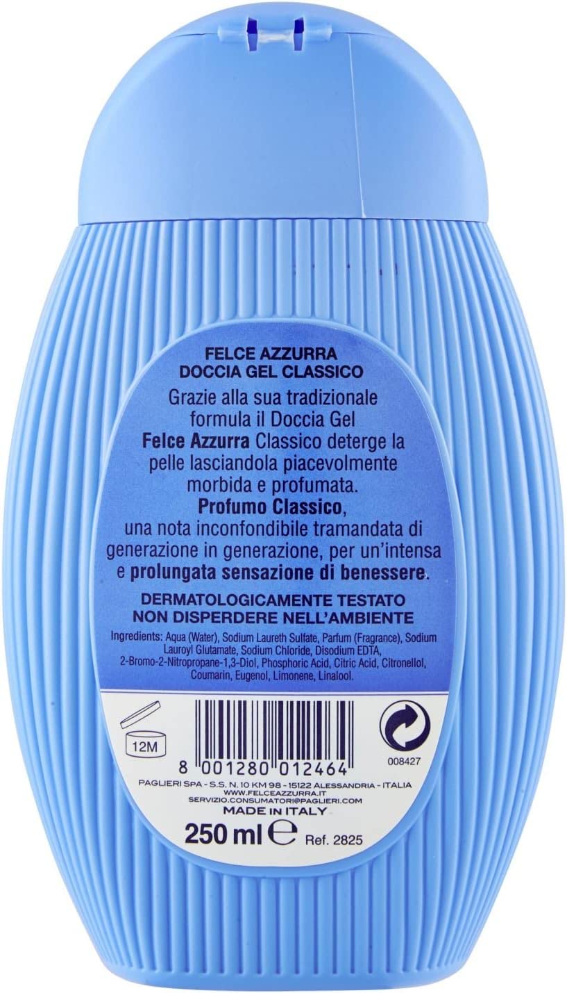 24x Felce Azzurra Classico Gel da Doccia - Doccia Gel Bagnoschiuma 250ml