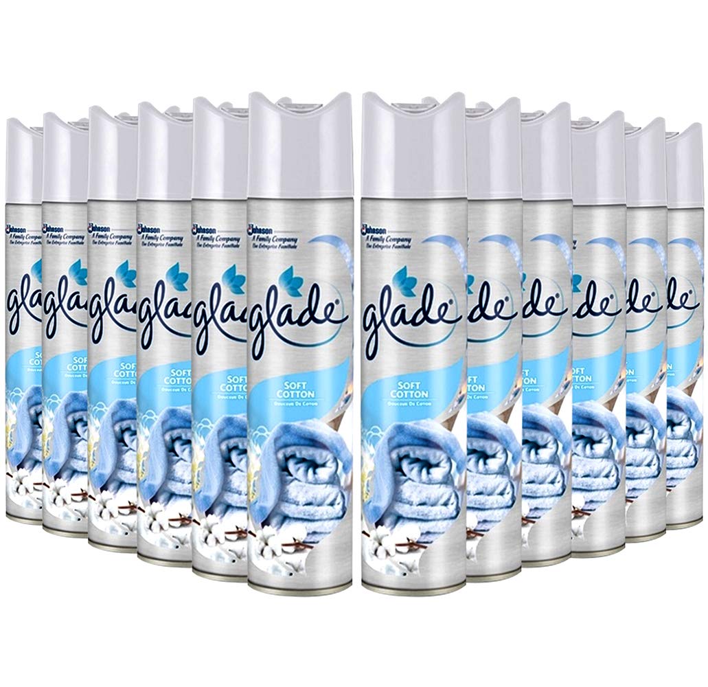 Glade Aerosol - Deodorante in morbido cotone, 300 ml, confezione da 12