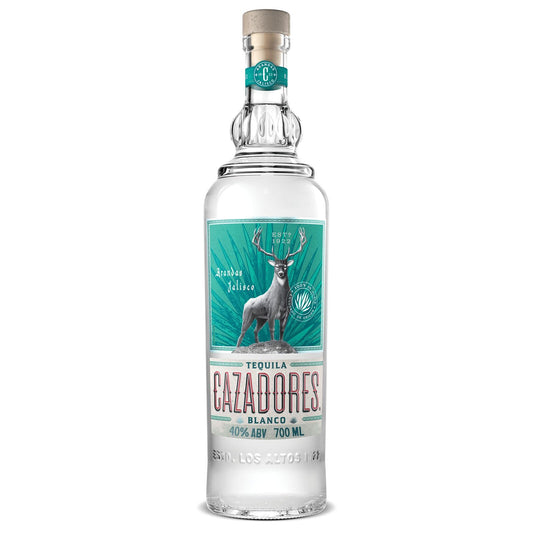 CAZADORES Tequila Blanco, 40% ABV, 70cl / 700ml, Alcool Bidistillato Prodotto con 100% Agave Blu Weber