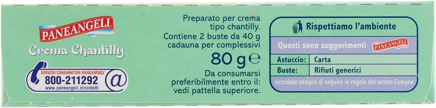 Paneangeli Cream Chantilly Cream Mix Cake 2x 40g