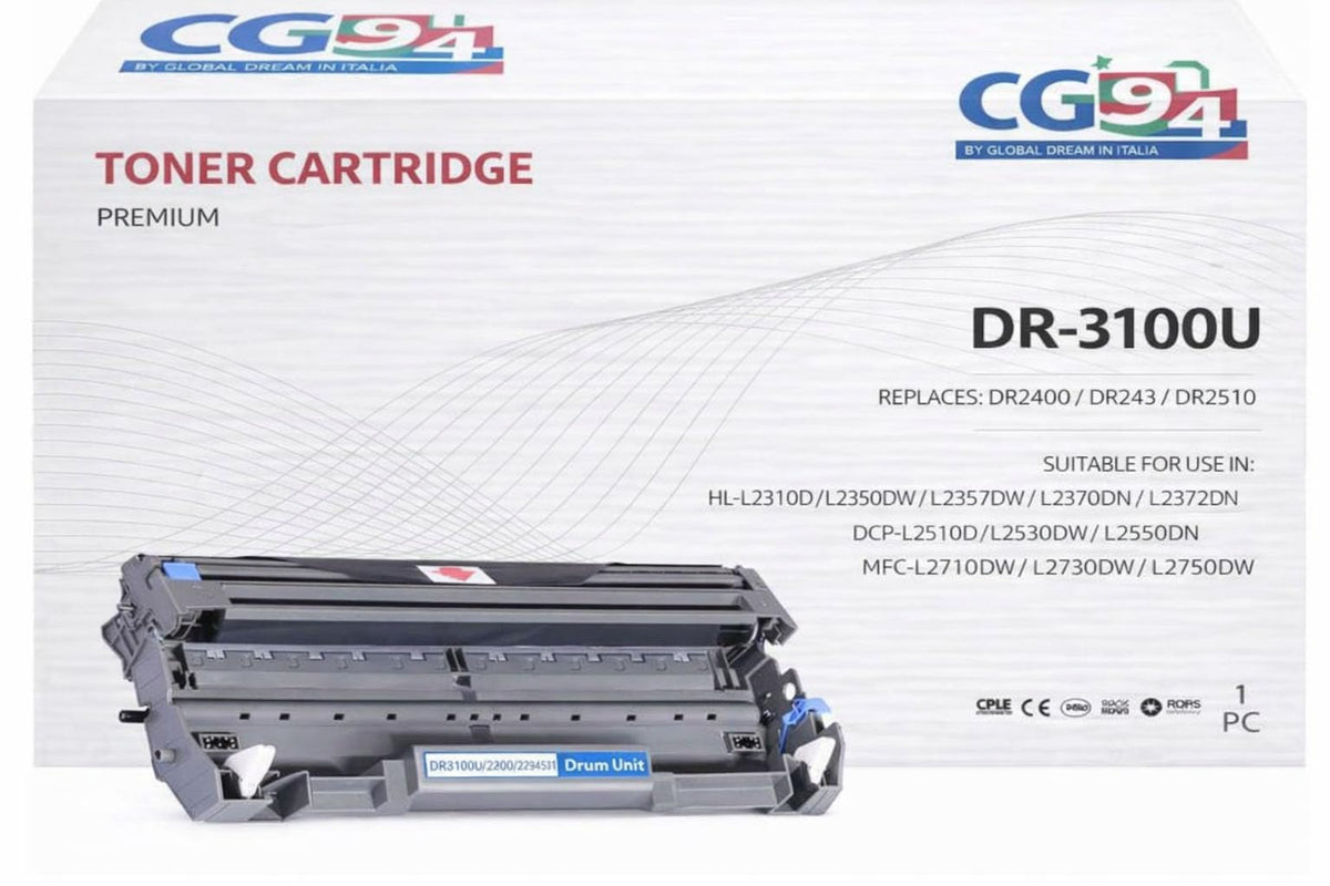 CG94 Tamburo DR3100U Compatibile con Brother DR-2400 / DR-243 / DR-2510, per HL-L2310D, DCP-L2510D, MFC-L2710DW