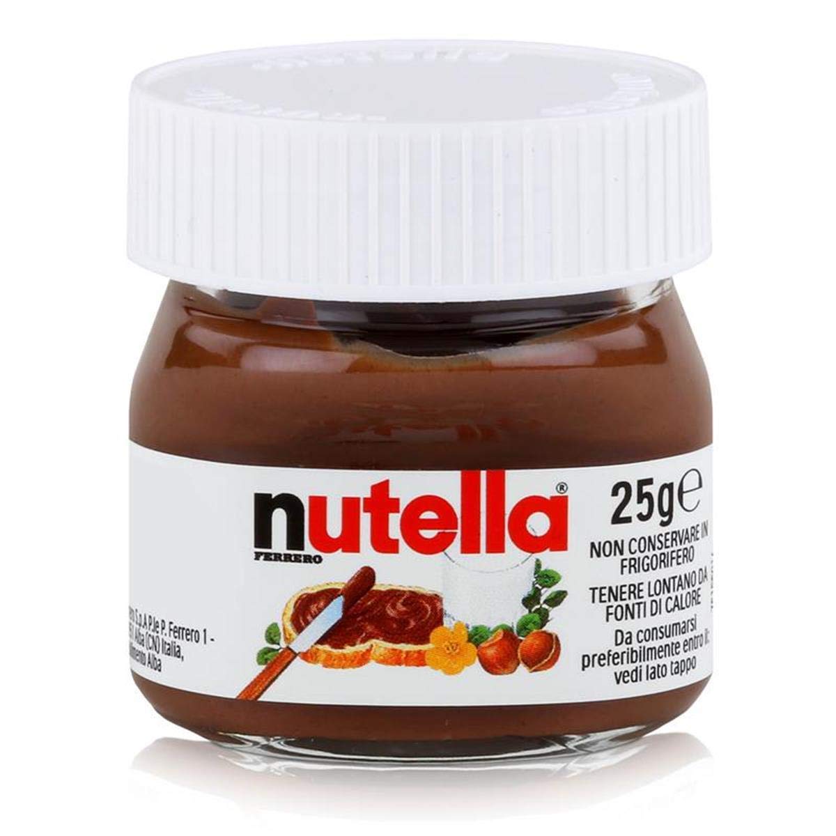 Nutella Ferrero piccolo mini design vetro 32er Set a 25 G, pane aufstrich, Noce nugat Crema, Cioccolato auftrich