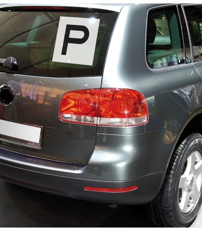 CG94 Coppia Adesivi P Omologati, Anteriore e Posteriore, per i guidatori Principianti