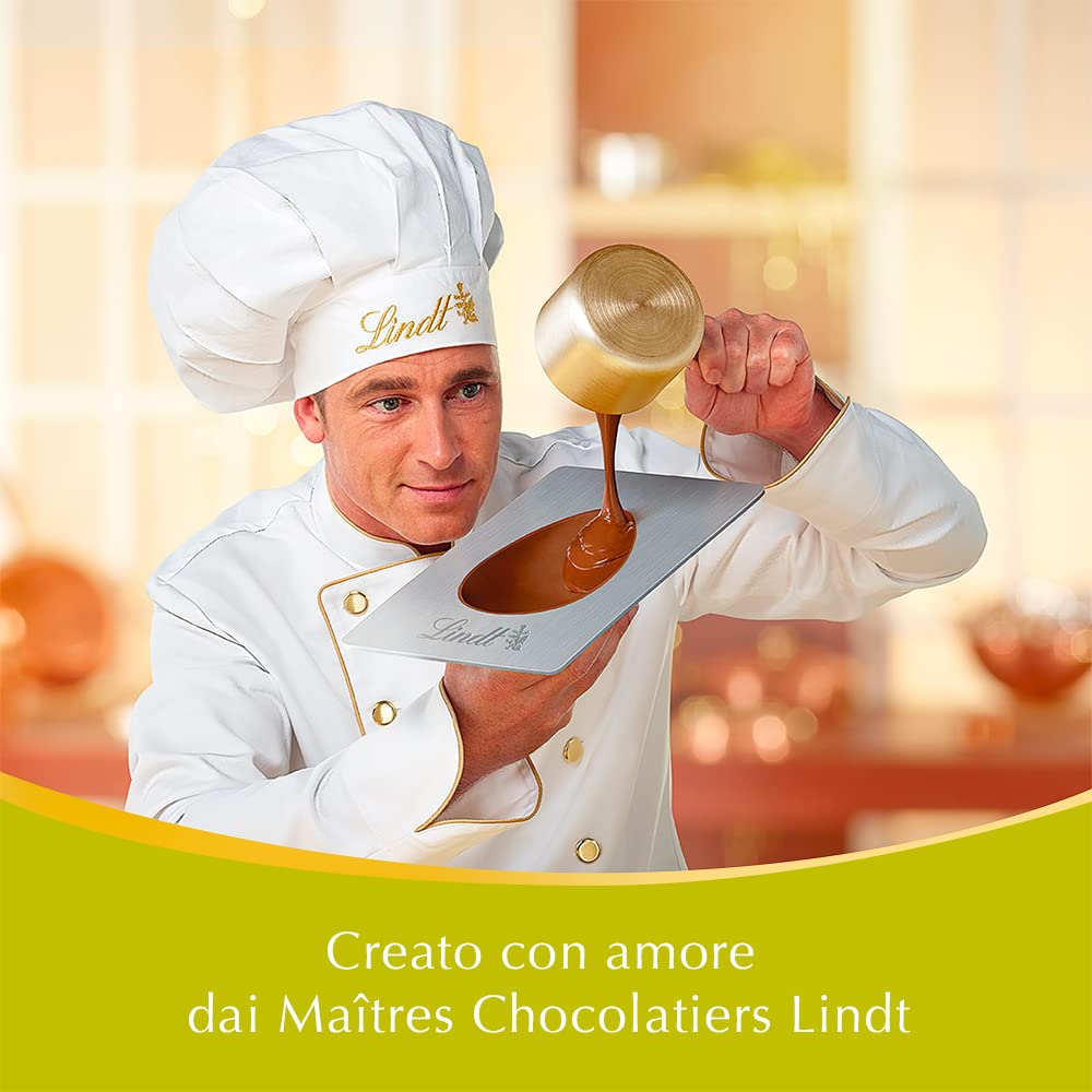 Lindt LINDOR Uovo di Pasqua Cioccolato al Latte e Pistacchio, Uovo al Cioccolato al Latte e Pistacchio con Doppio Strato e Sorpresa, 360g