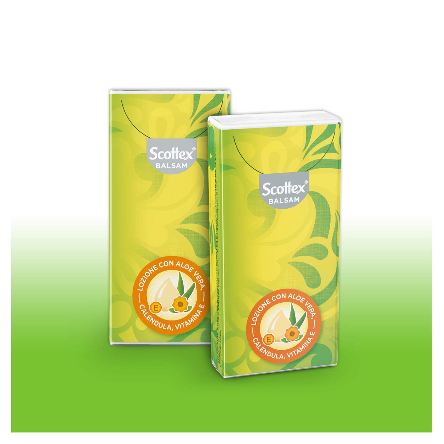 Scottex Balsam Fazzoletti, Con Balsamo protettivo, Dermatologicamente testati, 80 Pz, 10 Confezione da 8 Pacchetti di Fazzoletti di carta