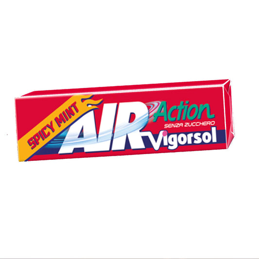 40 GOMME MASTICARE VIGORSOL AIR ACTION SPICY MINT CHEWING GUM SENZA ZUCCHERO