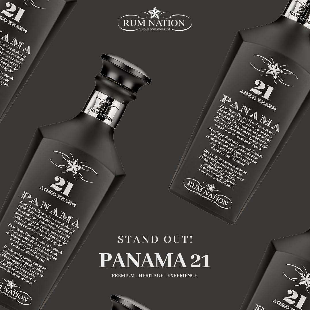 Rum Nation Panama 21 Years Old Black Edition 43% Vol. 0,7l in Giftbox