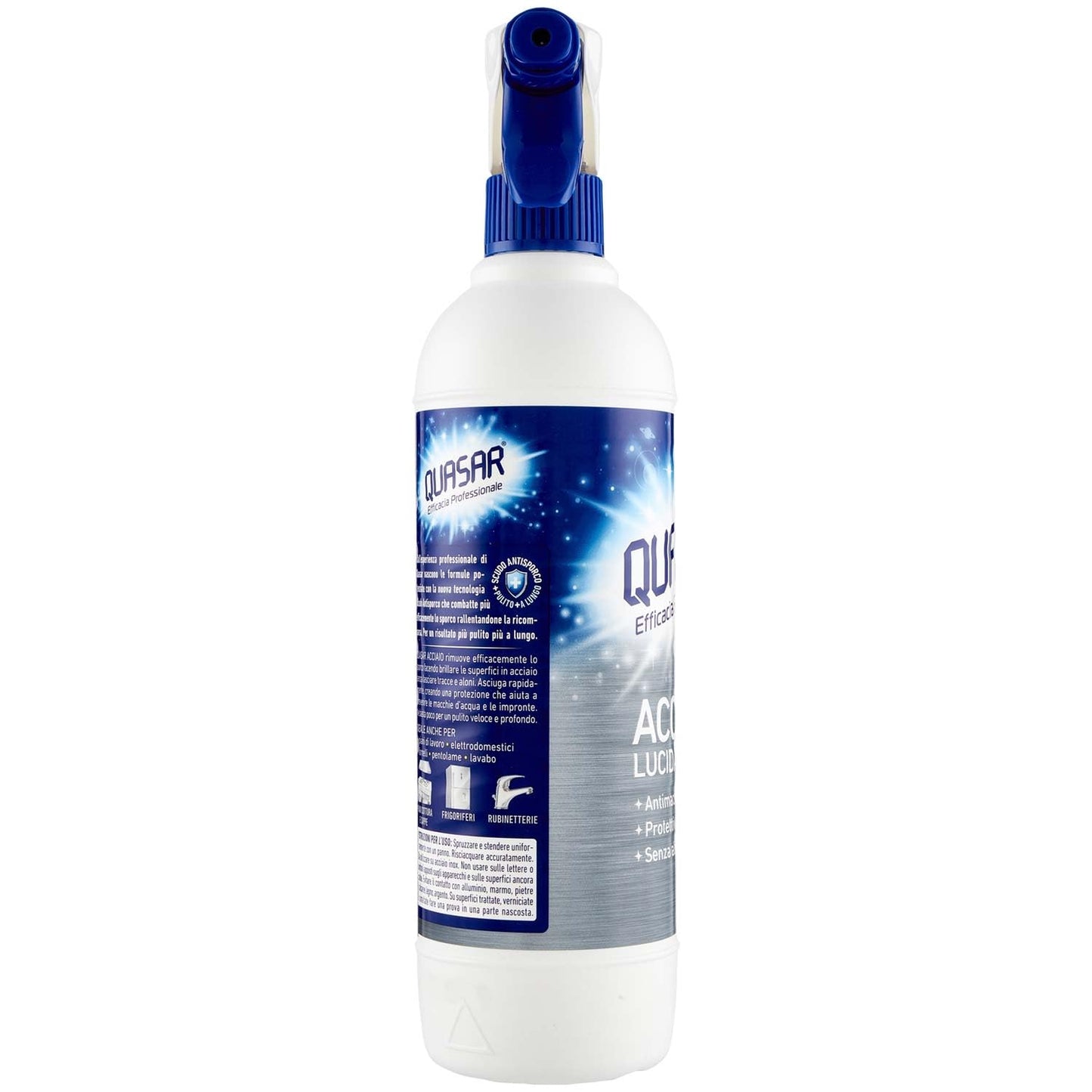Quasar Detergente Acciaio Spray, 580ml