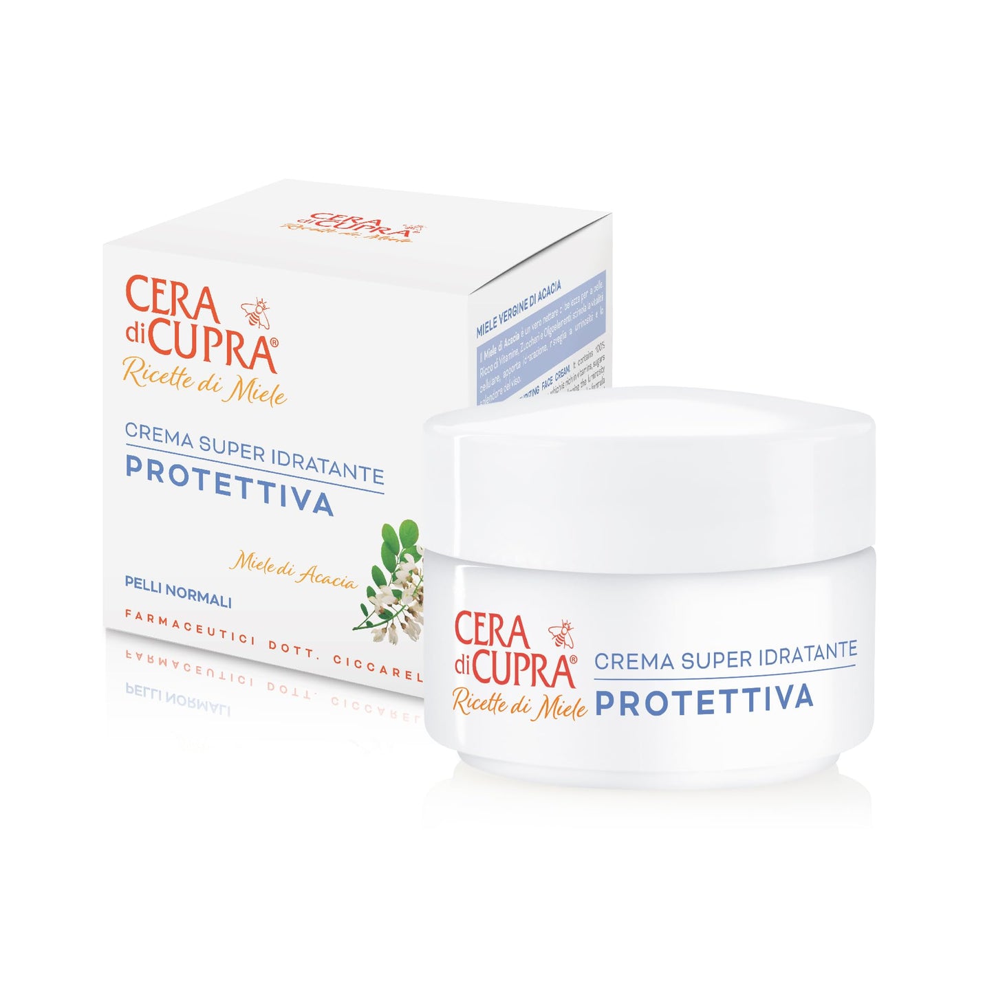 Cera di Cupra, Crema Super Idratante Protettiva, Dona Energia e Luminosità al Viso, Rende la Pelle più Elastica, Made in Italy, Dermatologicamente Testata, Vasetto da 50 ml