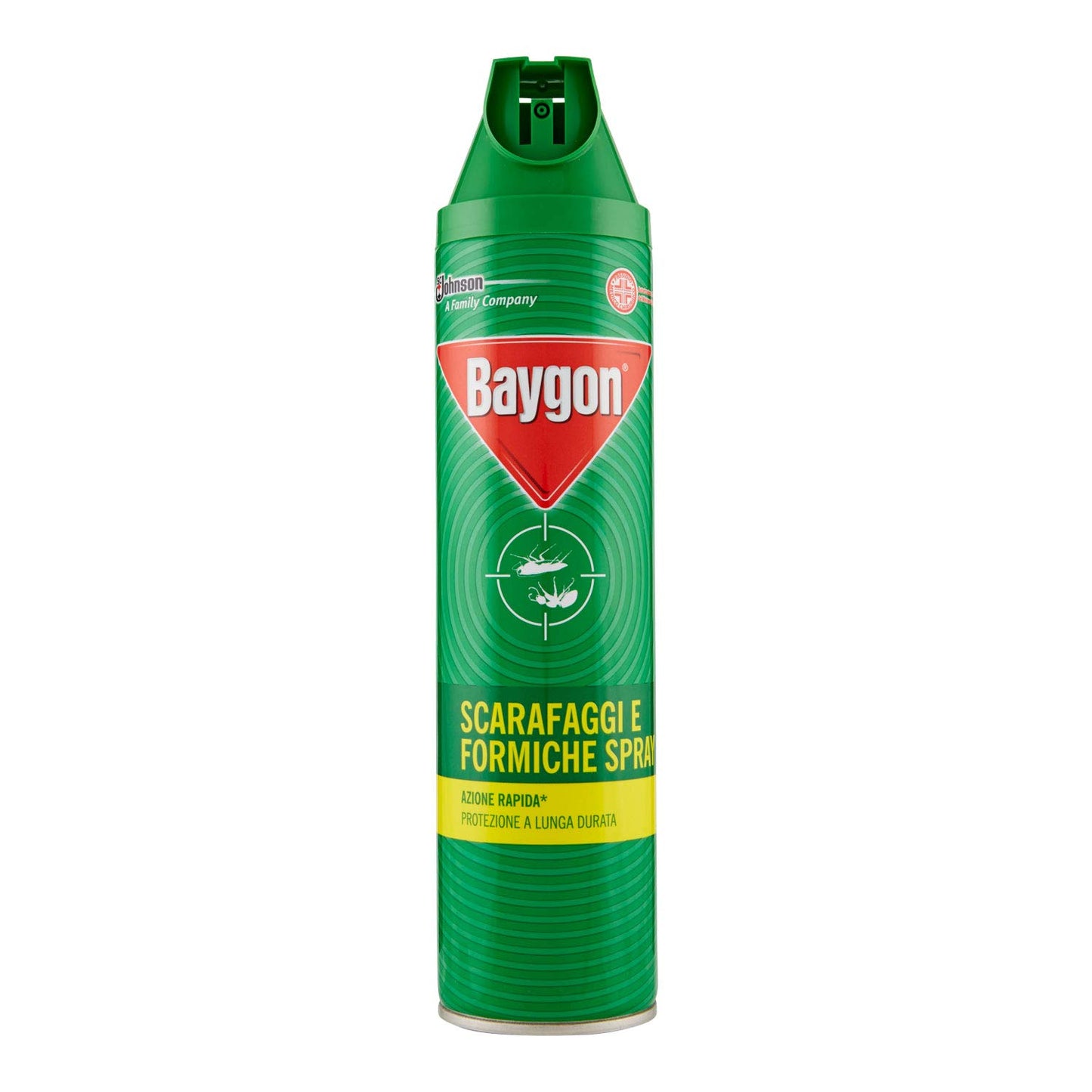 Baygon Spray con Cannuccia Extra Precision, Efficacie contro Scarafaggi e Formiche, Protezione Continua fino a 4 Settimane, 1 Confezione da 400 ml
