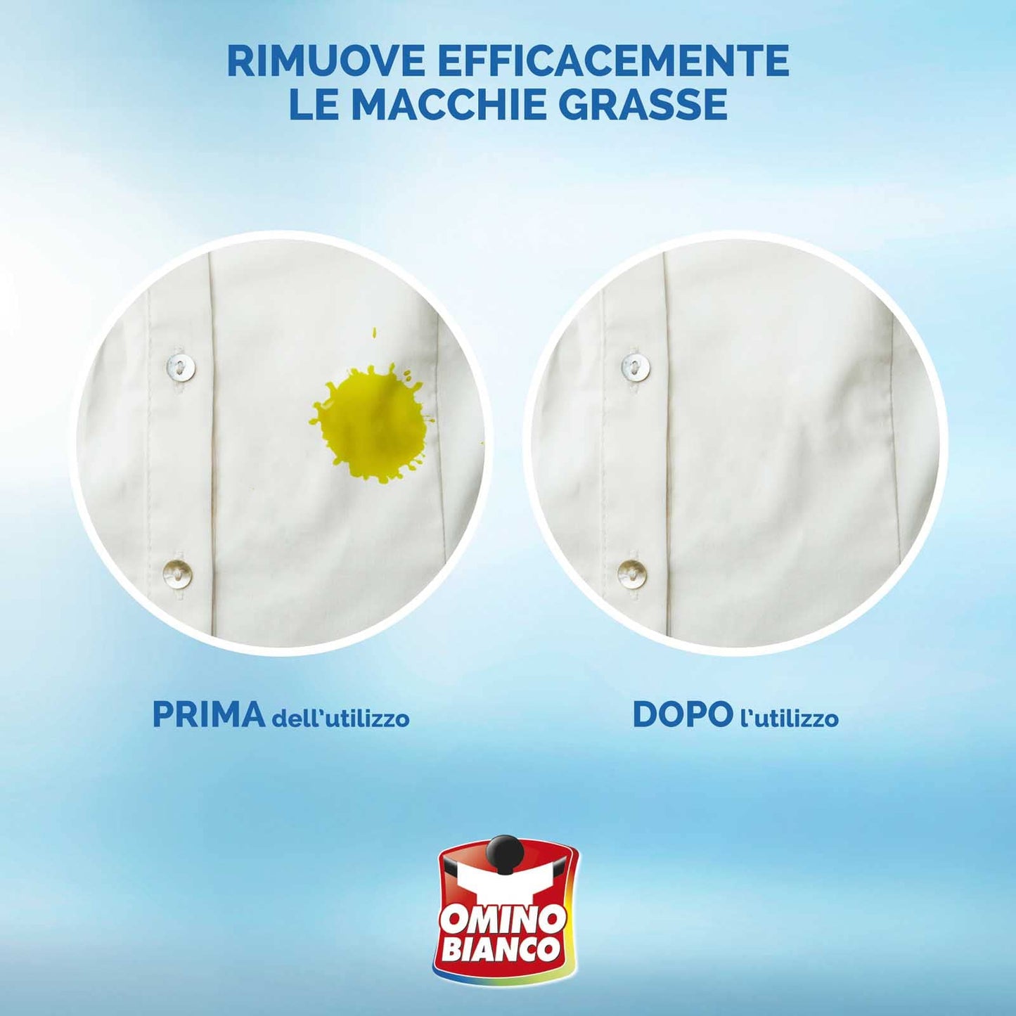 Omino Bianco - Prodotto Specifico per Rimuovere Macchie Intense, Smacchiatore Spray a Secco Expess, Azione Immediata Senza Aloni, 8 Flaconi x 125 ml