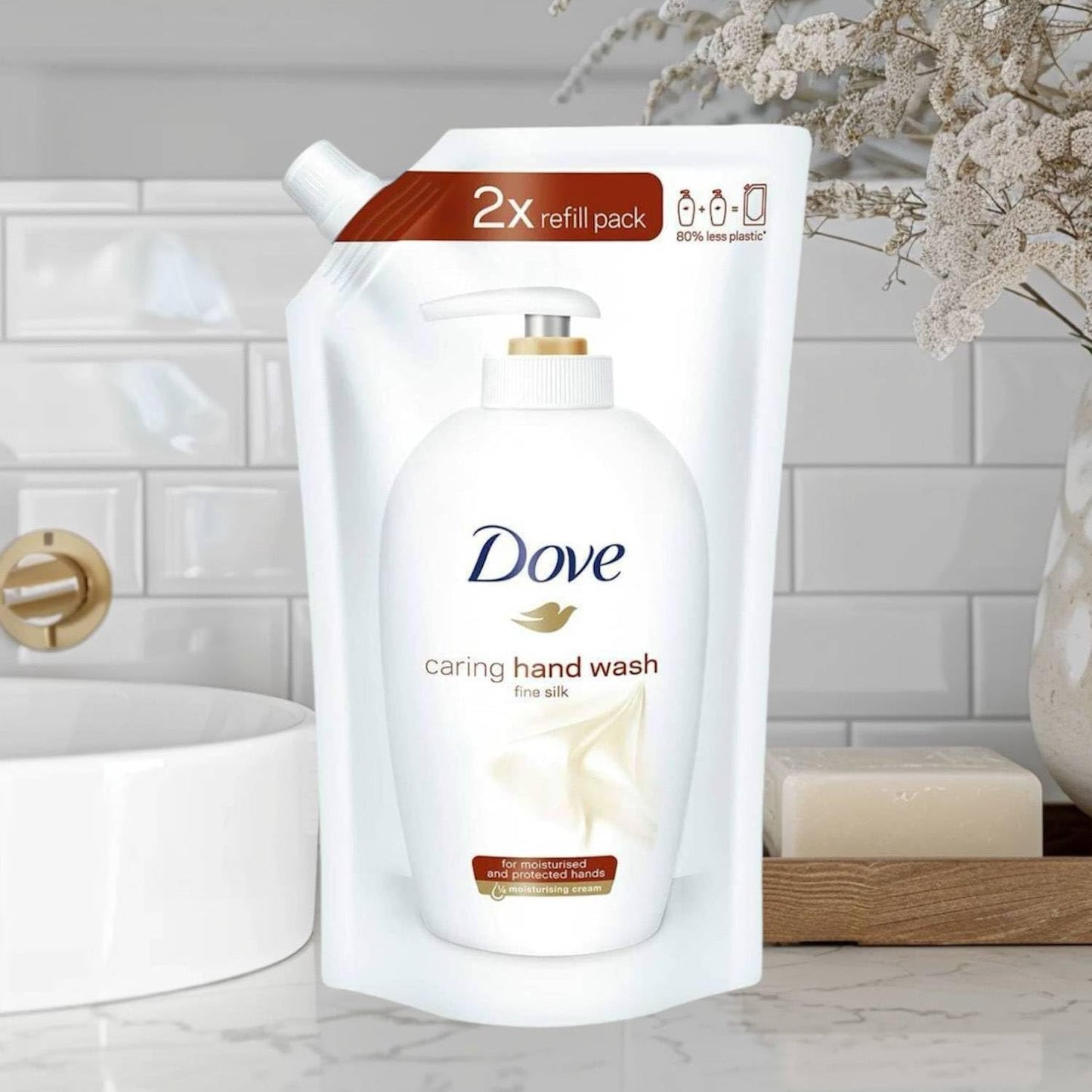 Dove Eco-Ricarica Sapone Liquido Mani Corpo Viso Seta Preziosa 500ml (30)