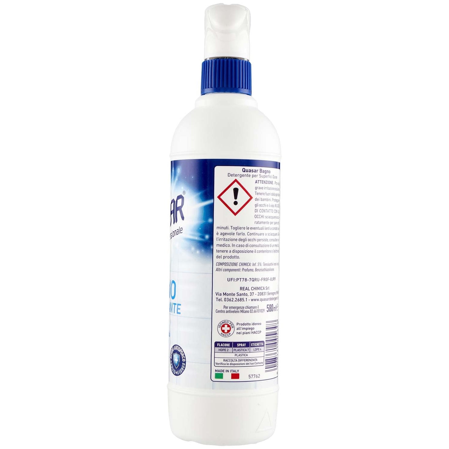 Quasar Detergente Bagno Spray 580ml, 580ml