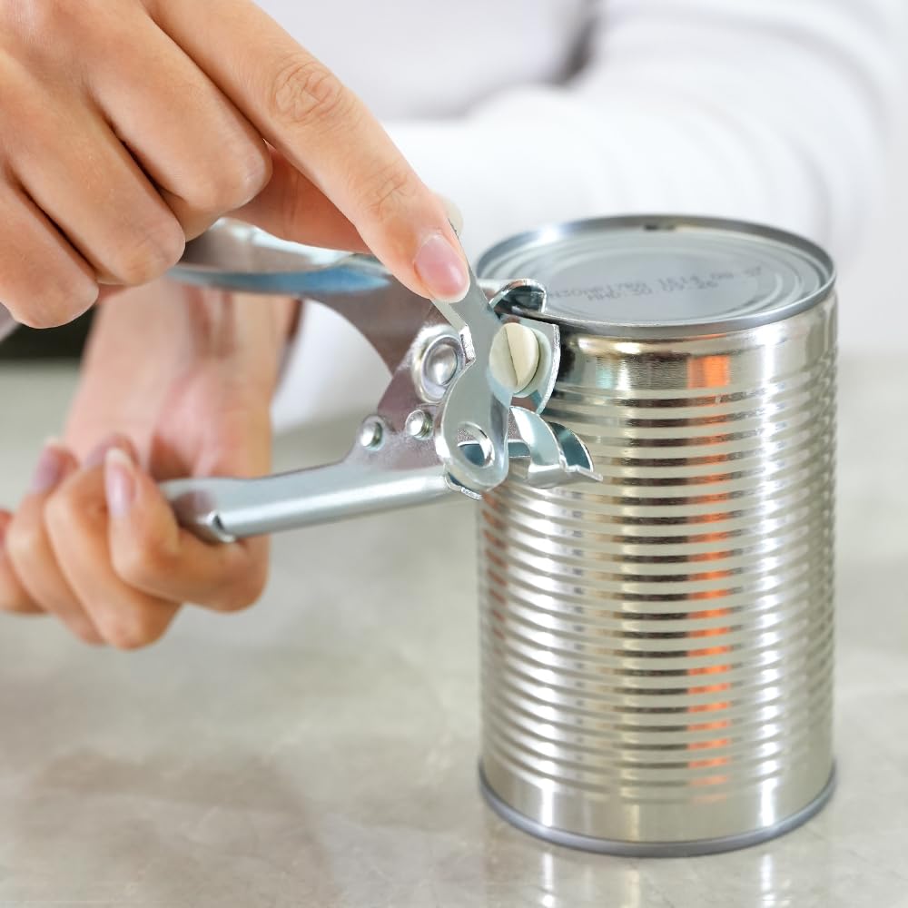 Rigamonti Apriscatole Rapid 4 funzioni. Apriscatole manuale pper barattoli e lattine in metallo in modo facile e veloce. Apriscatole e apribottiglie. Per uso professionale e casalingo.