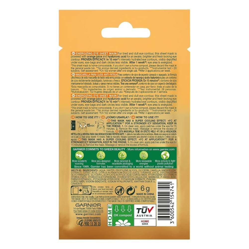 SKINACTIVE mask tissu ojos antifatiga x 2 parches