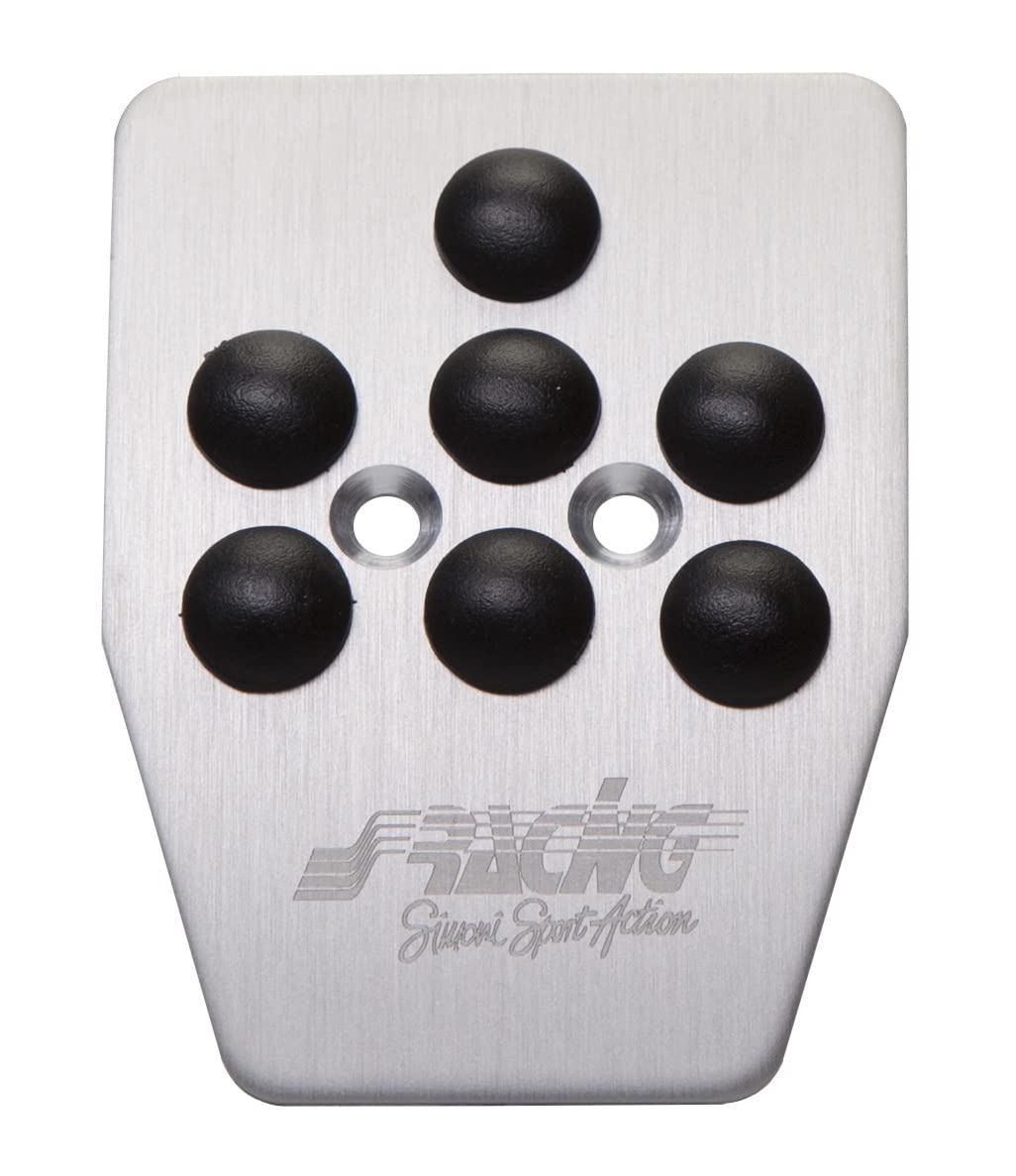 Simoni Racing 813/PW Pedali Special, Kit 3 copripedale specifico Audi, BMW, Mercedes, Porsche in alluminio satinato con gommini antiscivolo neri, per acceleratore, frizione e freno
