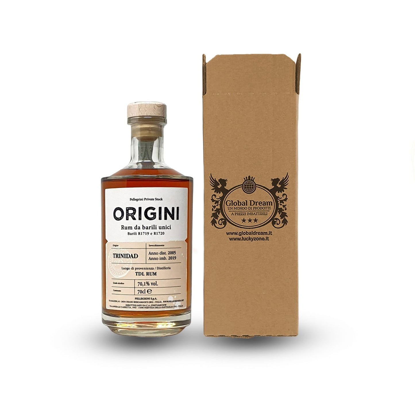 CG94 - Confezione in scatola Global Dream | Origini Trinidad Rum, 70.1% ABV, Distilled 2005 70cl