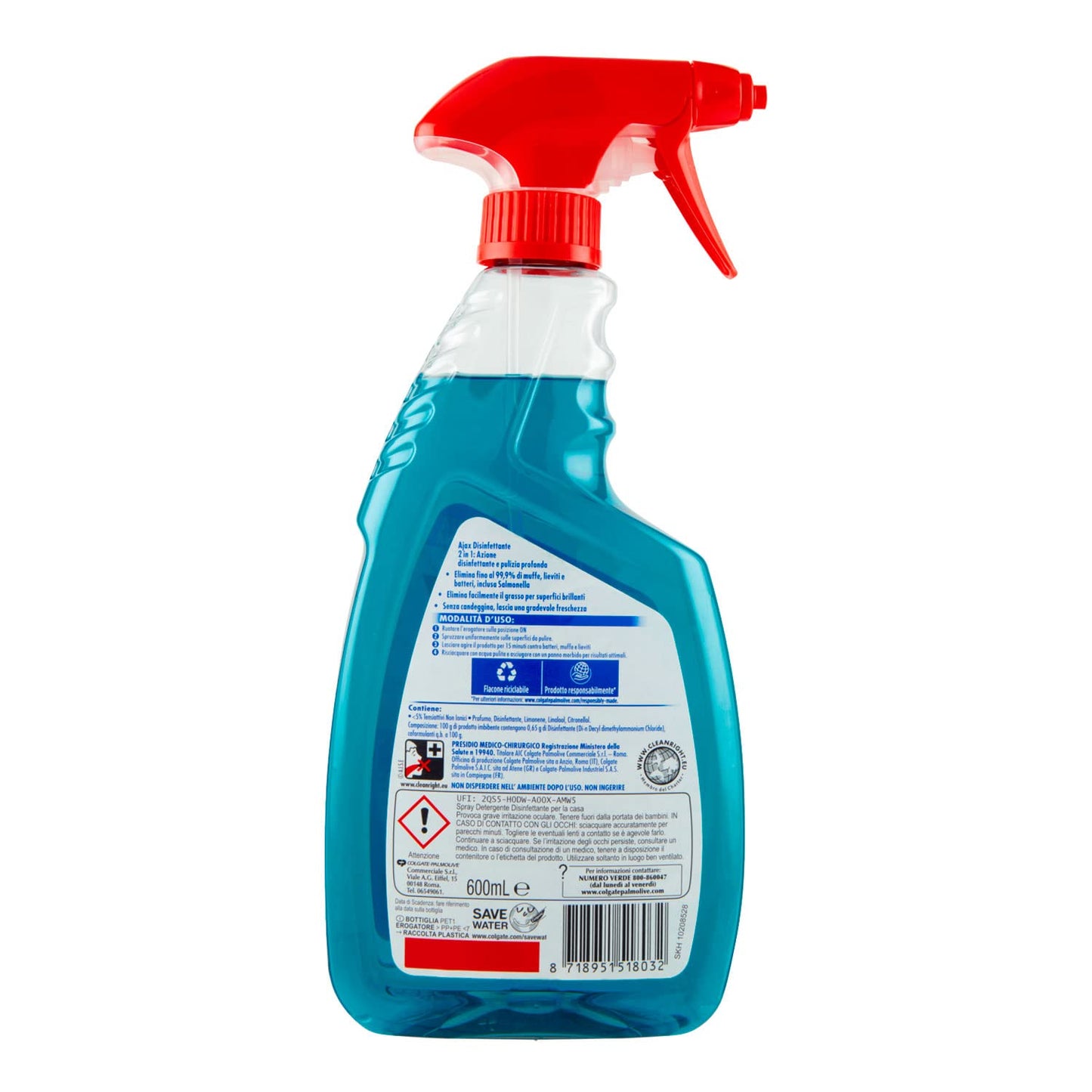 Ajax Disinfettante Spray Ajax 600ml, 600ml