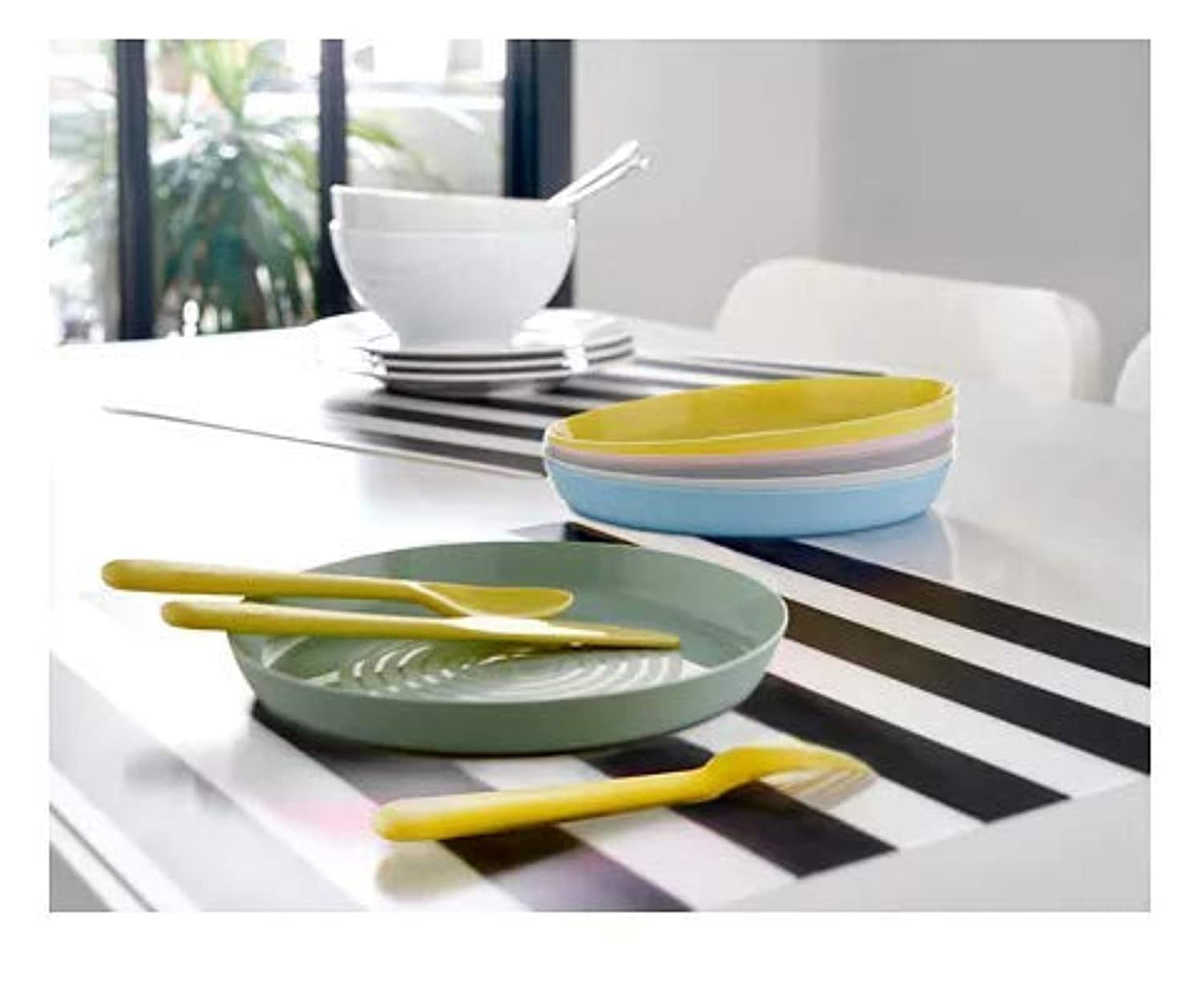 Ikea Piatti in plastica, adatti al microonde, confezione da 12, multicolore