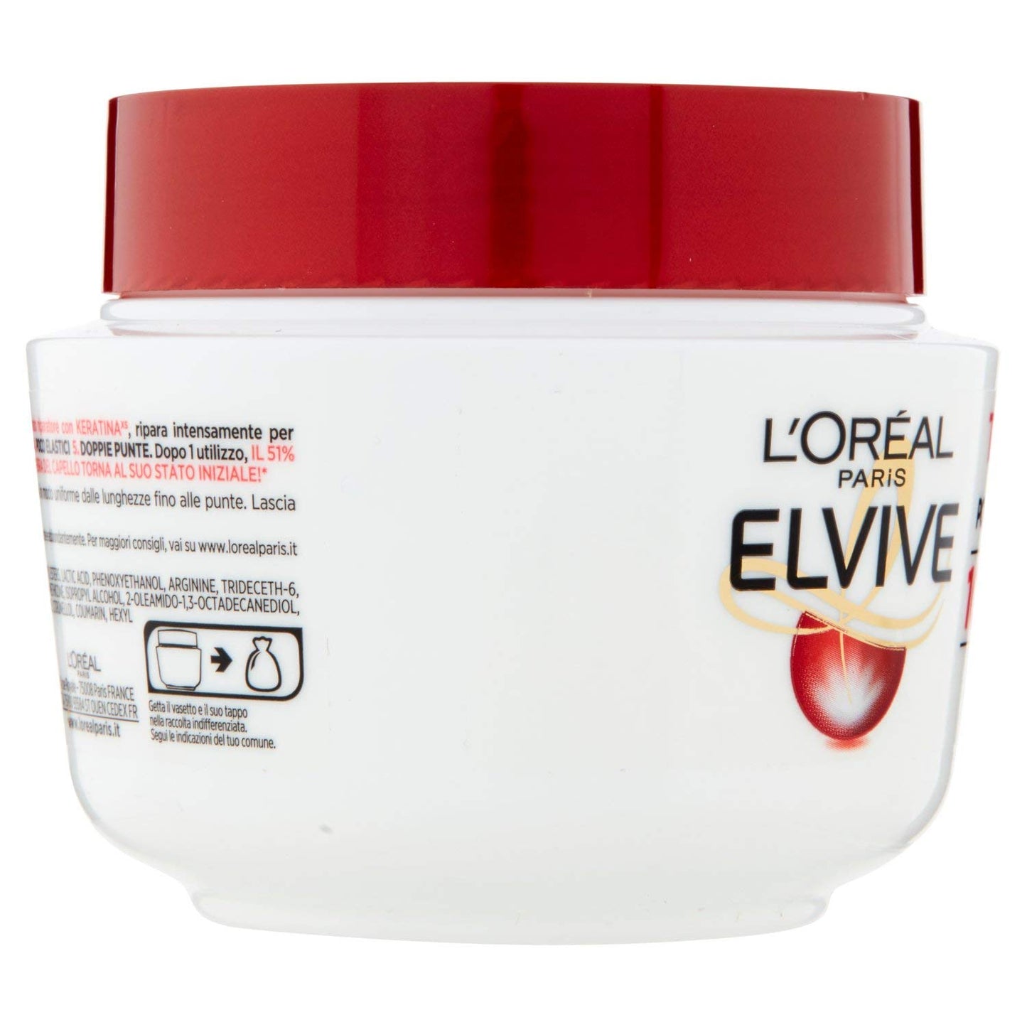 L'Oréal Paris Elvive Maschera Riscostituente Total Repair 5, per Capelli Sciupati, 300 ml