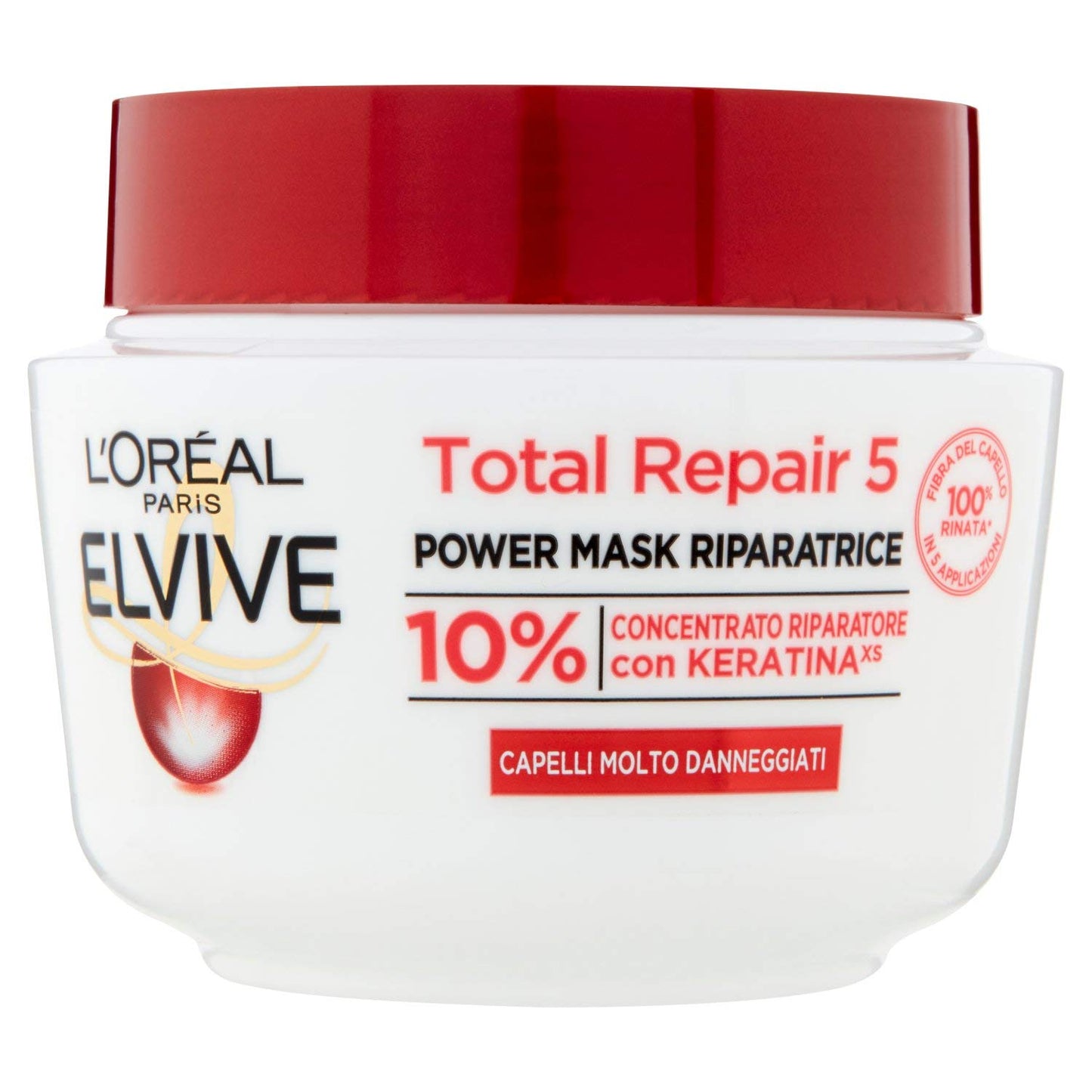 L'Oréal Paris Elvive Maschera Riscostituente Total Repair 5, per Capelli Sciupati, 300 ml
