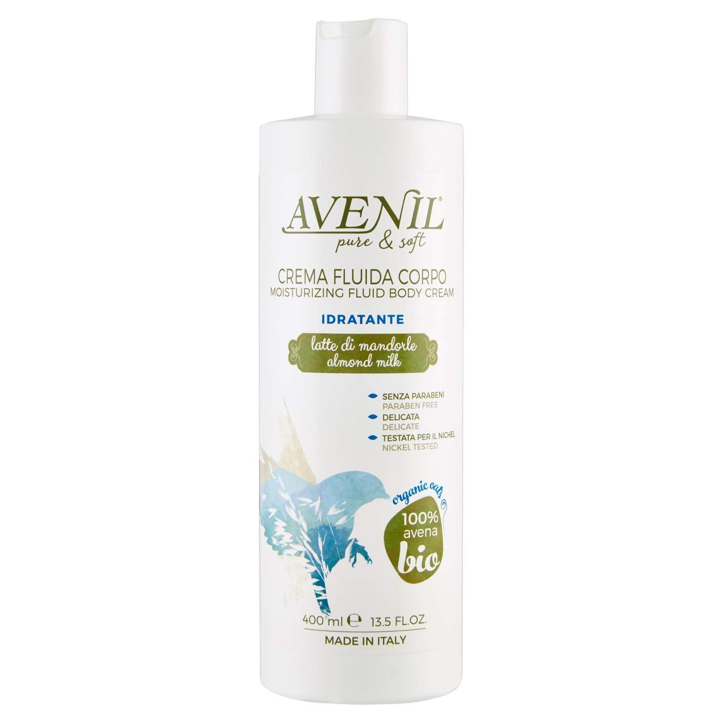 Avenil pure & soft Crema Fluida Corpo Idratante latte di mandorle 400 ml