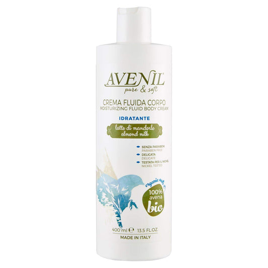 Avenil pure & soft Crema Fluida Corpo Idratante latte di mandorle 400 ml