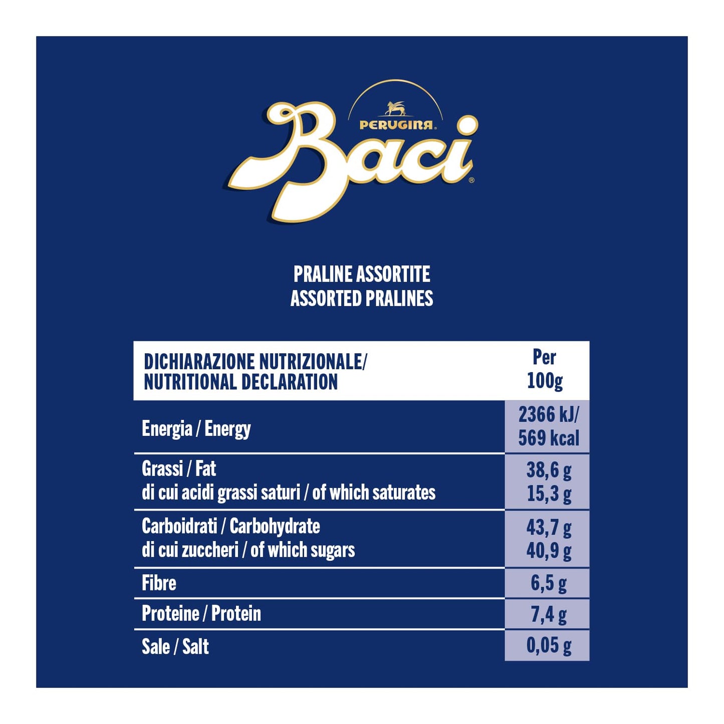 BACI PERUGINA Assortito Cioccolatini ripieni al Gianduia, Scatola 200g