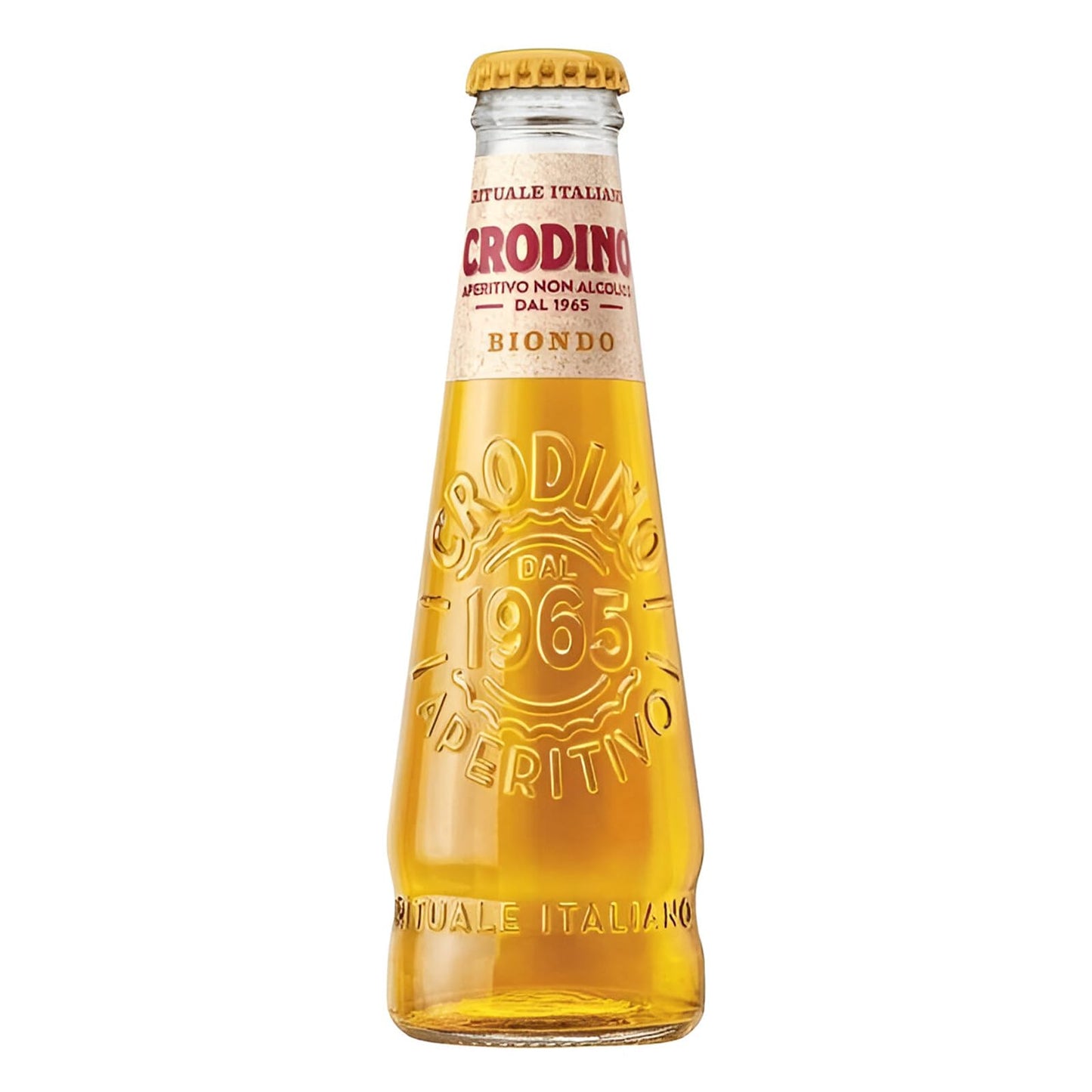 Crodino Biondo XL Aperitivo Analcolico 17,5cl Confezione da 24 Bottigliette Il Vero Aperitivo Italiano