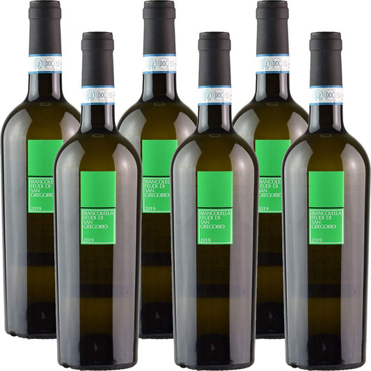 Biancolella d'Ischia | Feudi di San Gregorio | Vino Bianco della Campania | Confezione 6 Bottiglie da 75 Cl | Idea Regalo