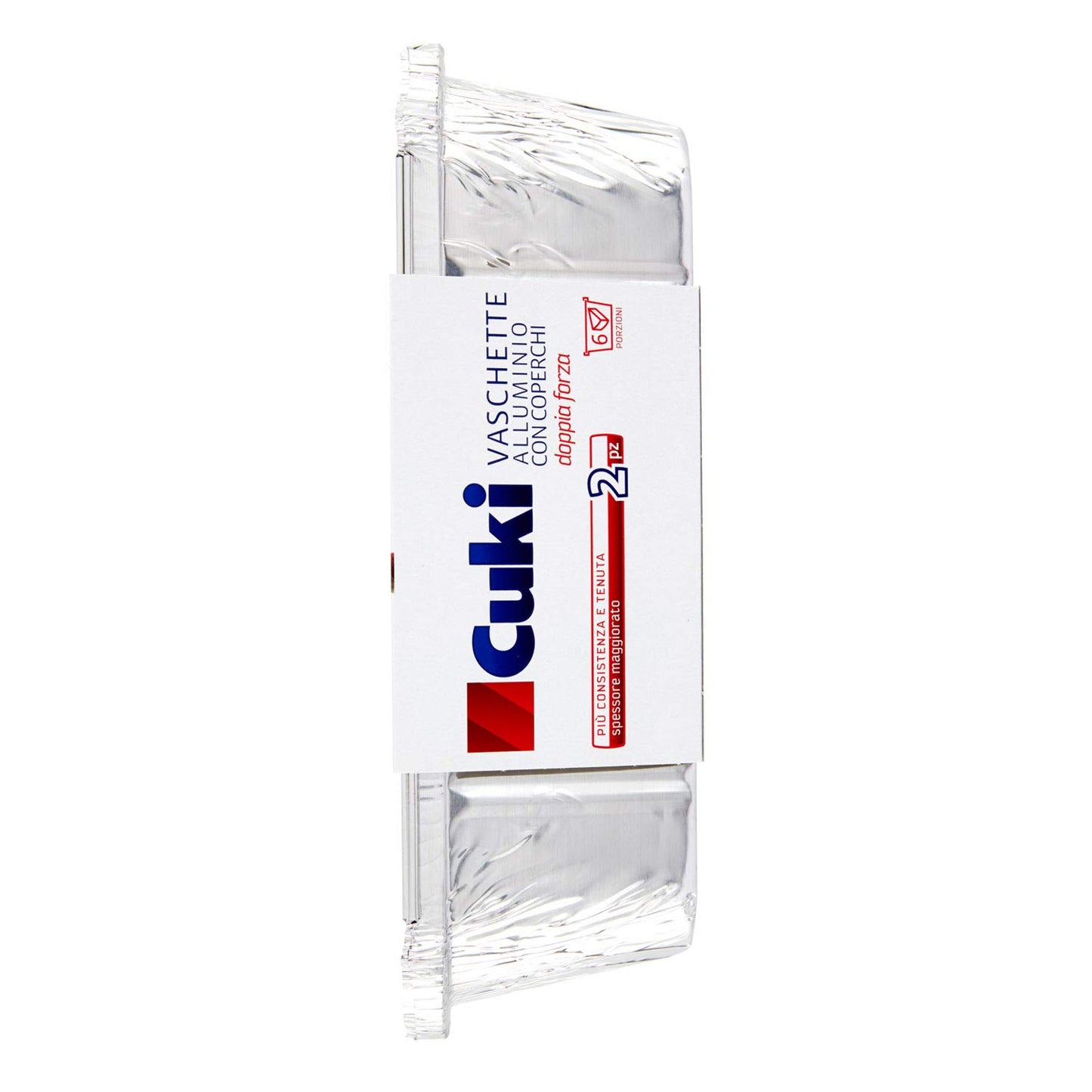 Cuki Supporto in alluminio con coperchio Rs99, 6 porzioni, 2 pezzi