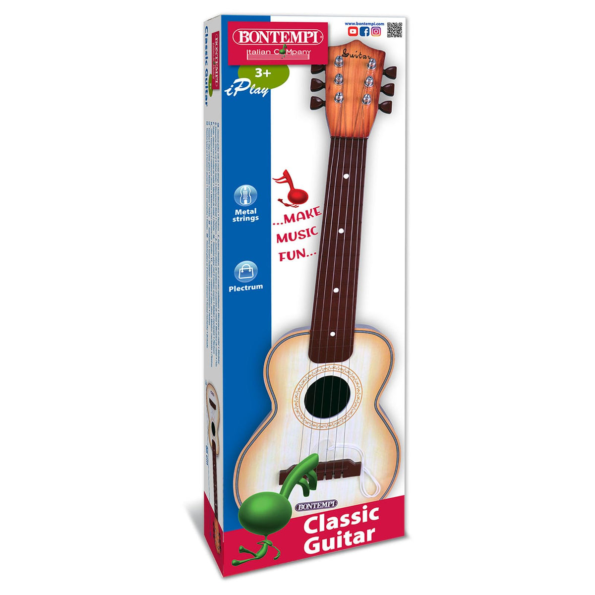 Bontempi | ClassicHarmony - Chitarra Classica in Plastica da 55 cm per Giochi Musicali Leggeri e Divertenti