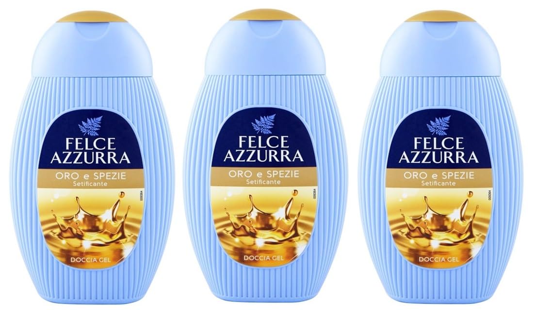 3x Felce Azzurra Oro Gel da Doccia - Doccia Gel Bagnoschiuma 250ml