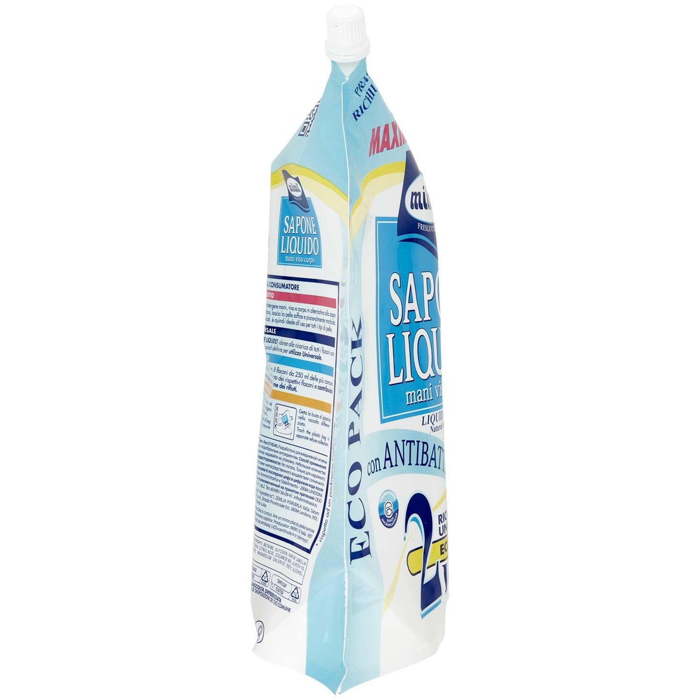 MIL MIL SAPONE LIQUIDO RICARICA BUSTA NUTRIENTE E DELICATO 2 LT