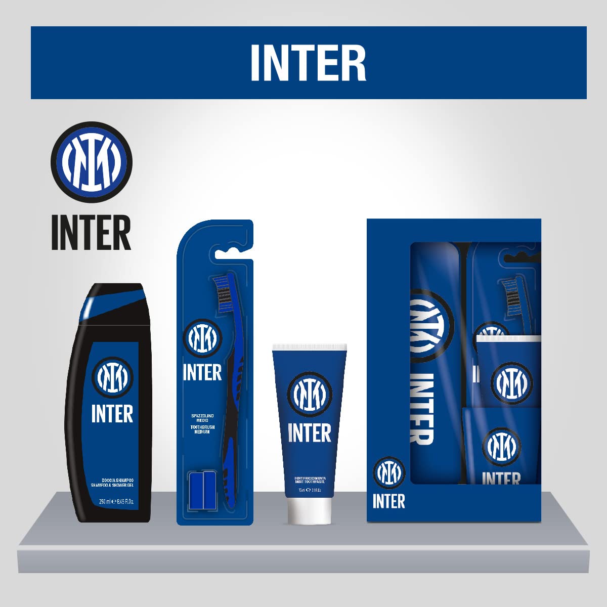 Naturaverde | Kids - Football Team - Spazzolino con Setole Medie per Bambini, Spazzolino da Denti Divertente per Bimbi, Spazzolino Inter