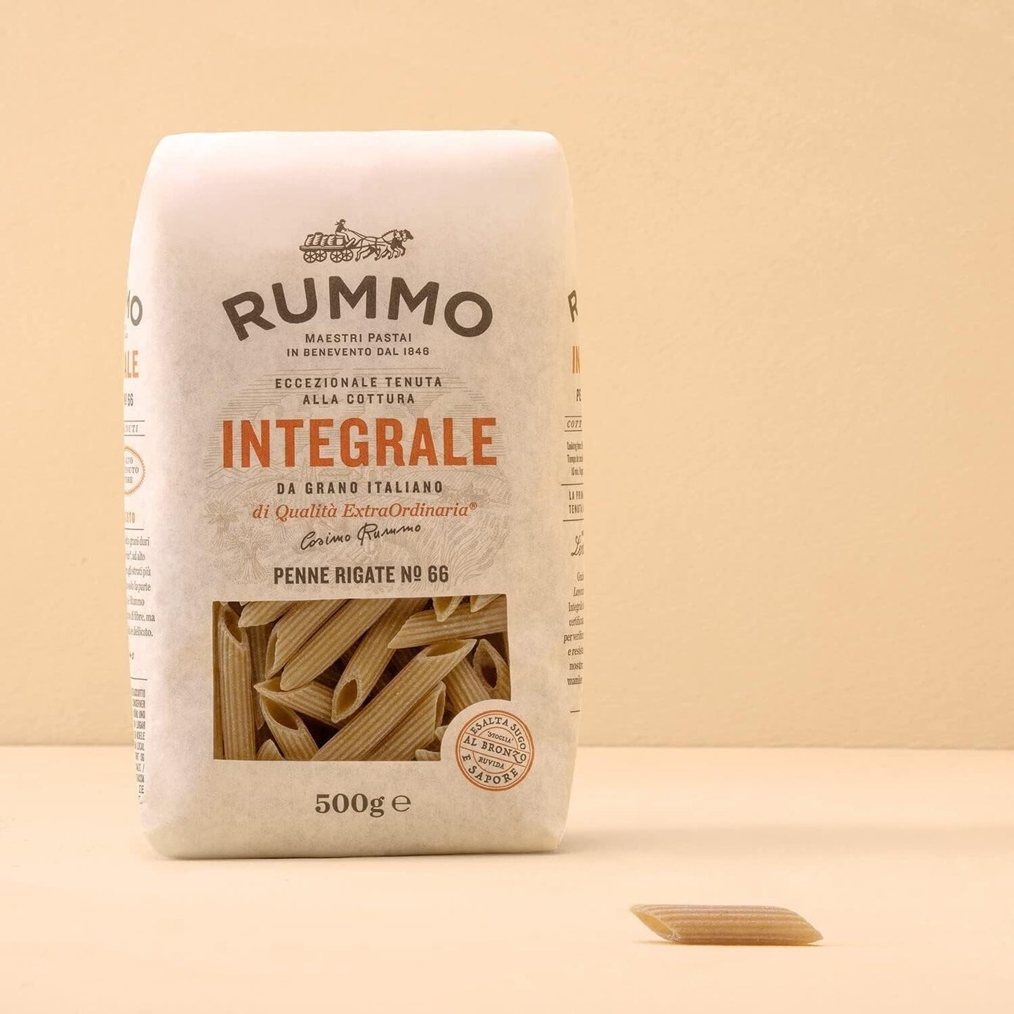 Rummo Pasta Integrale Confezione Prova 4x Penne Rigate + 4x Fusilli Pasta Italiana (8 x 500g)