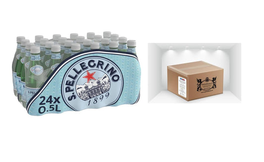 CG94 - Confezione Acqua Minerale Naturale Frizzante Gassata,24 Bottiglie da 500ml - (BOX 24 Bottiglie)