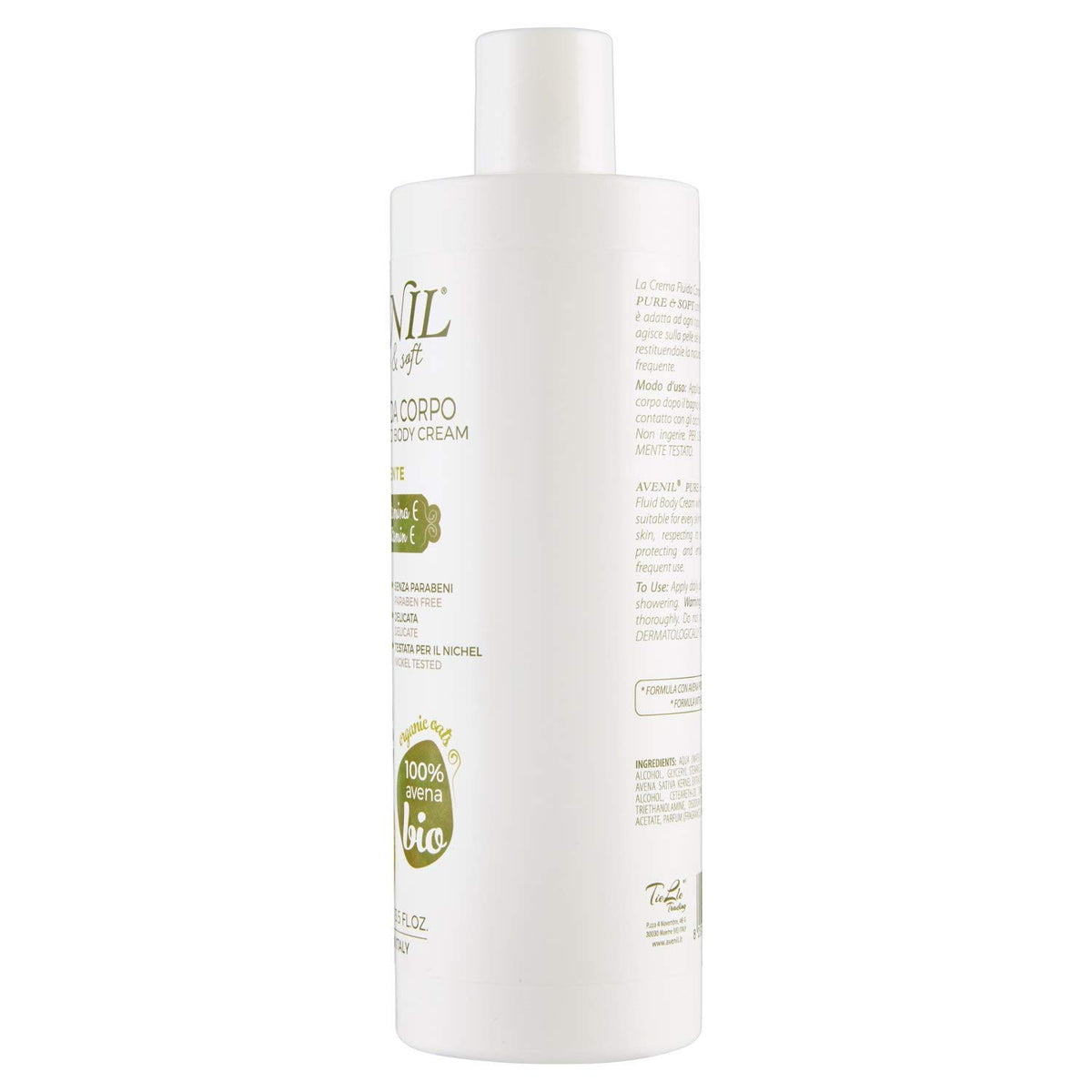 Avenil Pure & Soft Crema Fluida Corpo Nutriente Argan & Vitamina E, 400ml