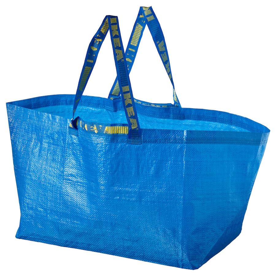 Ikea 5 x FRAKTA Borsa portatutto grande blu 71 litri