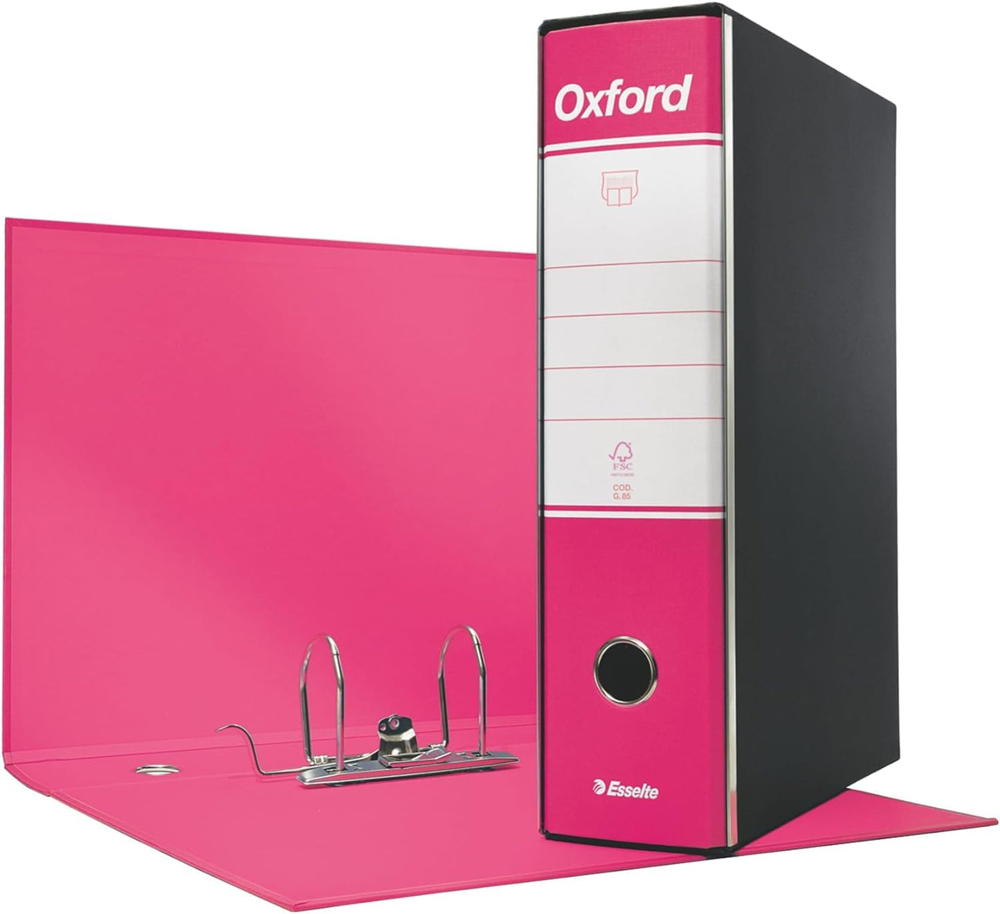 ESSELTE - Registratore Oxford G85 Fucsia Dorso 8 cm F.To Protocollo (Rif.Cod. 390785900)
