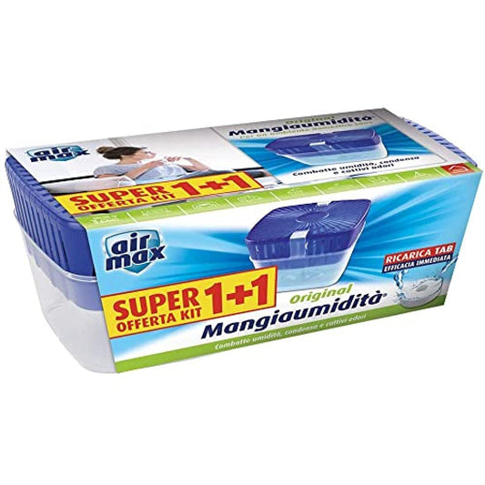 Air Max Kit Tab Mangiaumidita' 450g 1+1 Kit Combatte Umidità, Condensa e Cattivi Odori