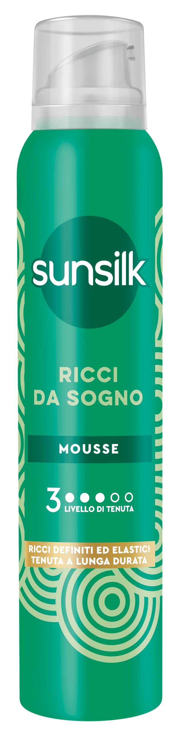 Sunsilk Mousse Ricci, Linea Ricci da Sogno, Spuma Capelli Ricci a Lunga Tenuta, Morbidi e Definiti Senza Effetto Crespo, con Olio di Macadamia, Elastina e Biotina, 200ml