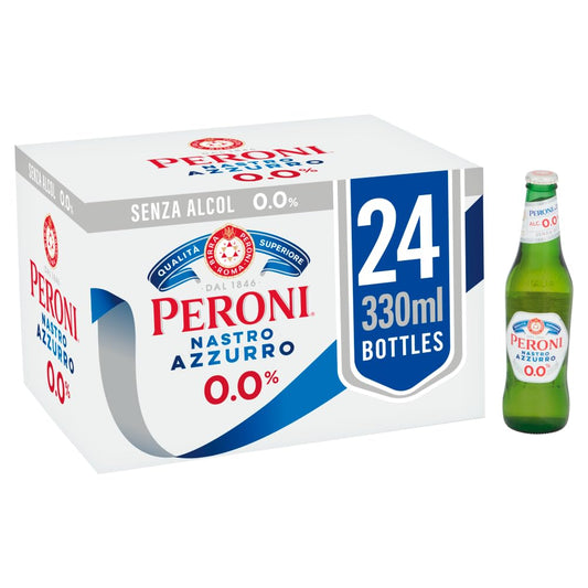Peroni Nastro Azzurro, 0,0% ABV, 24 x 33cl