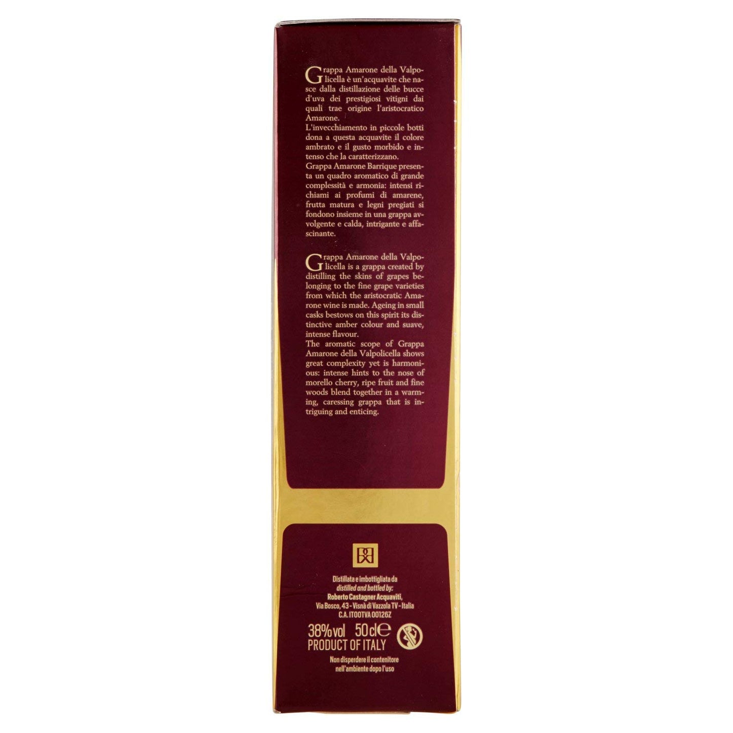 Castagner Grappa Amarone della Valpolicella, 500ml