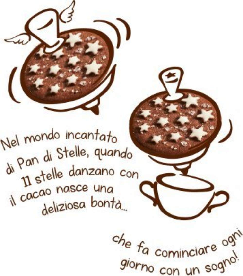 Mulino Bianco Pan di Stelle Biscotto con Cacao, Nocciole e Molte Magiche Stelline di Glassa 350g, Confezione da 2