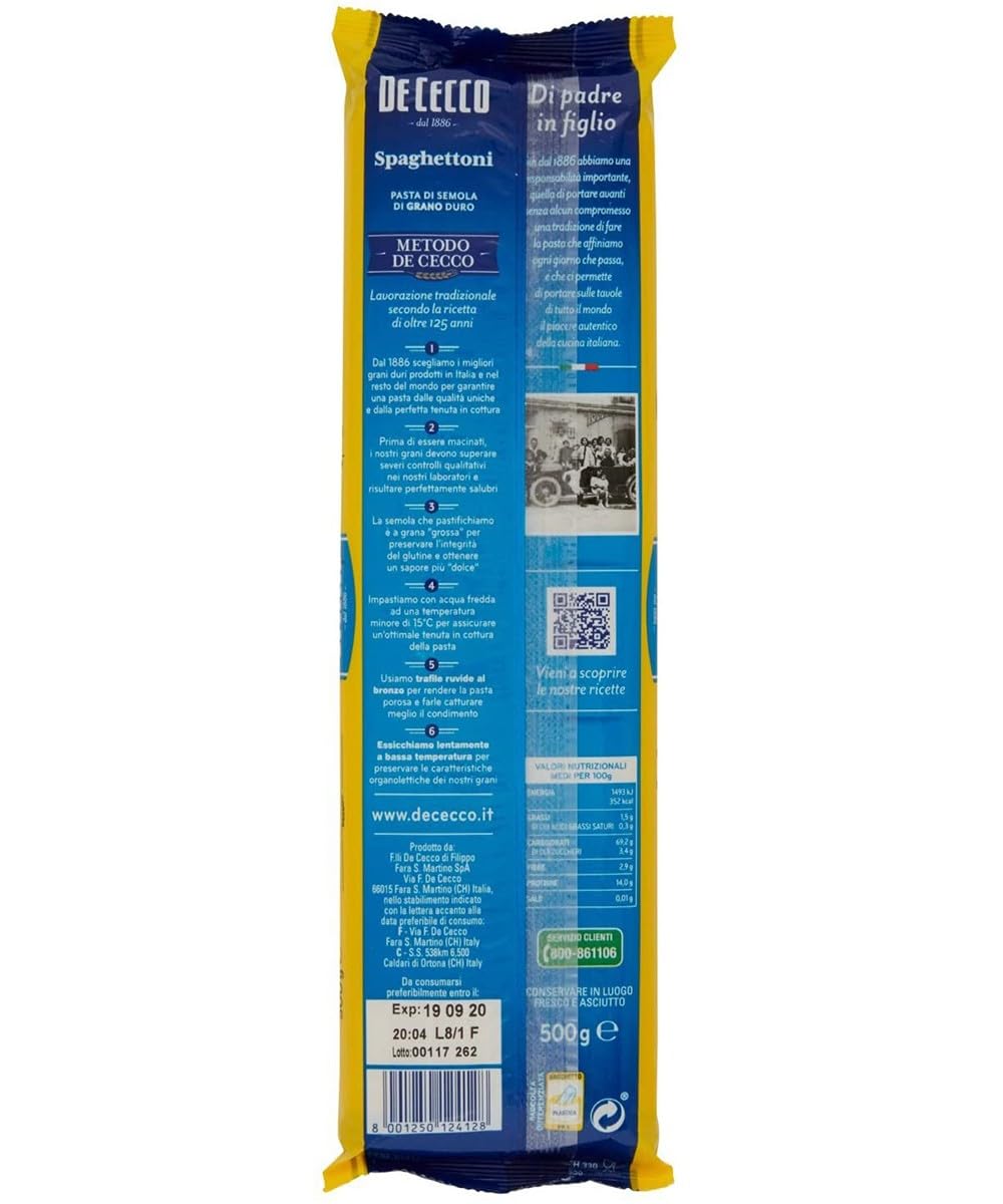 10 x Cecco Spaghettoni Pasta No. 412 500 g